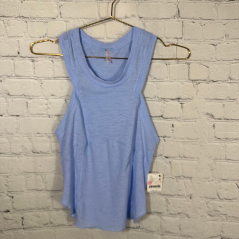NEW FP Movement Free People Love Tank Oxford Blue Racerback Activewear Top Small